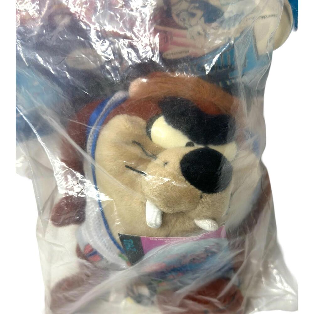 Vintage 1996 McDonalds Warner Bros Space Jam TAZ Plush Toy Sealed Michael Jordan - Picture 5 of 7